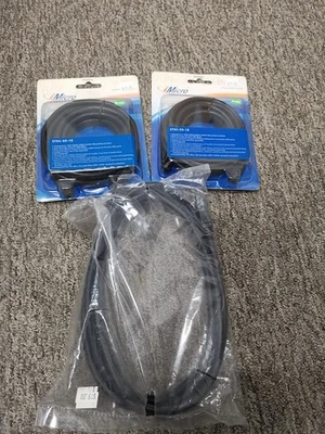 Lot of 3 FireWire 800 9-Pin Male to Male Cable 6ft IEEE1394b Cord for DV PC MAC - Image 1 of 2