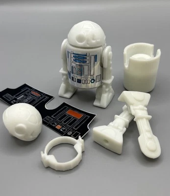 Custom R2D2 Droid Figure – 3D Printed Kit & Sticker - Star Wars vintage Kenner - Image 1 of 4