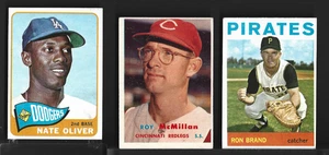 3 cards 1965 Nate Oliver, 1957 Roy McMillan & 1964 Ron Brand All EX+ - Picture 1 of 2