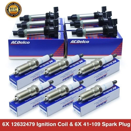 Set of 6 ACDelco 41-109 Professional Iridium Spark Plug Improved Cold Starting
