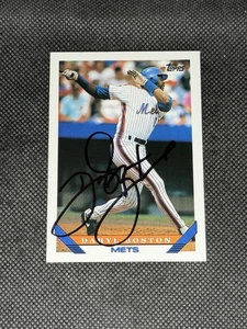 Daryl Boston New York Mets 1993 Topps Signed Auto Card #399 ~ COA - Picture 1 of 3