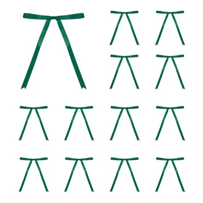 50 Piezas Arcos de Corbata Torcida de 5x7" Arcos de Cinta de Satén Arcos de Envoltura Verde Profundo Foto 1 de 4
