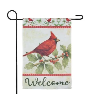 Northlight grün und rot Kardinal Weihnachten Outdoor Garten Flagge 18" x 12,5" - Bild 1 von 7