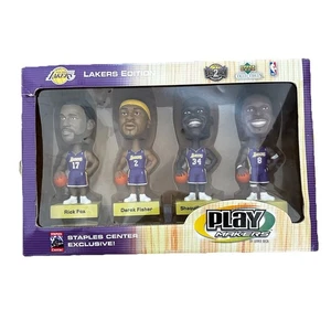 Upper Deck PlayMakers BobbleHead 4 Stück LAKERS Staples Center Exclusive Shaq Kobe - Bild 1 von 4
