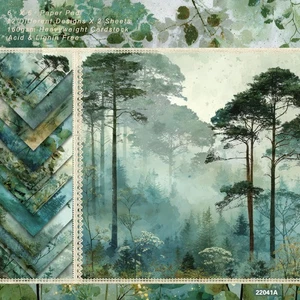 24X Misty Forest Paper Pad Scrapbooking Single-sided Journal Album Card Decor - Picture 1 of 5