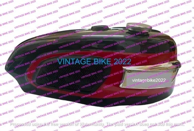 Tanque de combustible Triumph Trophy TR25W rojo y negro 250CC 1969-71 / apto para Foto 1 de 4