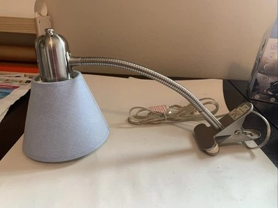 Clamp Light For Bedroom - Blue Cloth Shade- Works. - Image 1 of 4
