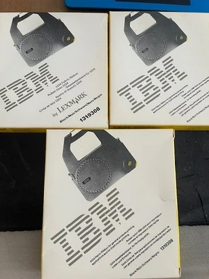 3x  IBM/Lexmark 1319308 Black Film Ribbon Printer Ink - Fits 5204 NEW OLD STOCK - Image 1 of 2