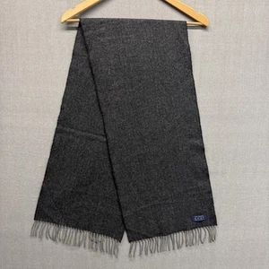 GANT Fischgrät Schal Made in Scotland grau Fransen Winter 100% Kaschmir - Bild 1 von 5