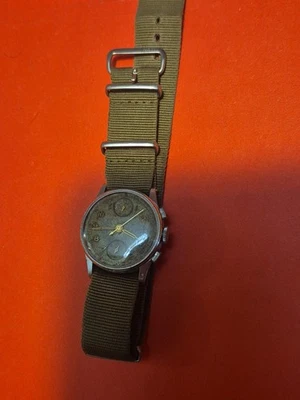 British Military Chronograph WWII watch 1/5 T.P.  VENUS 170 For Repair + Parts  - Image 1 of 4