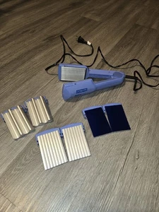 Conair Shiny Styles 4 in 1 Glätteisen, Crimper, Waver, Eisenblau (Samt) - EUC - Bild 1 von 14