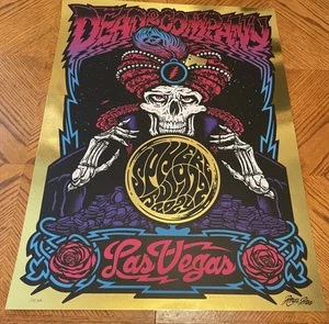 Dead & Co Poster GOLD Foil Sphere Las Vegas July 2024 of300 Numbered Ames Bros - Picture 1 of 7