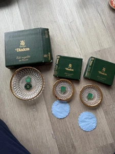 3 x WMF  Schalen Bleikristall vergoldet unbenutzt  Original Etuis vintage - Bild 1 von 3