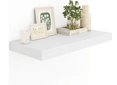 "Southern Enterprises - Estantes flotantes Chicago, estante de pared decorativo blanco 36""" Foto 1 de 4