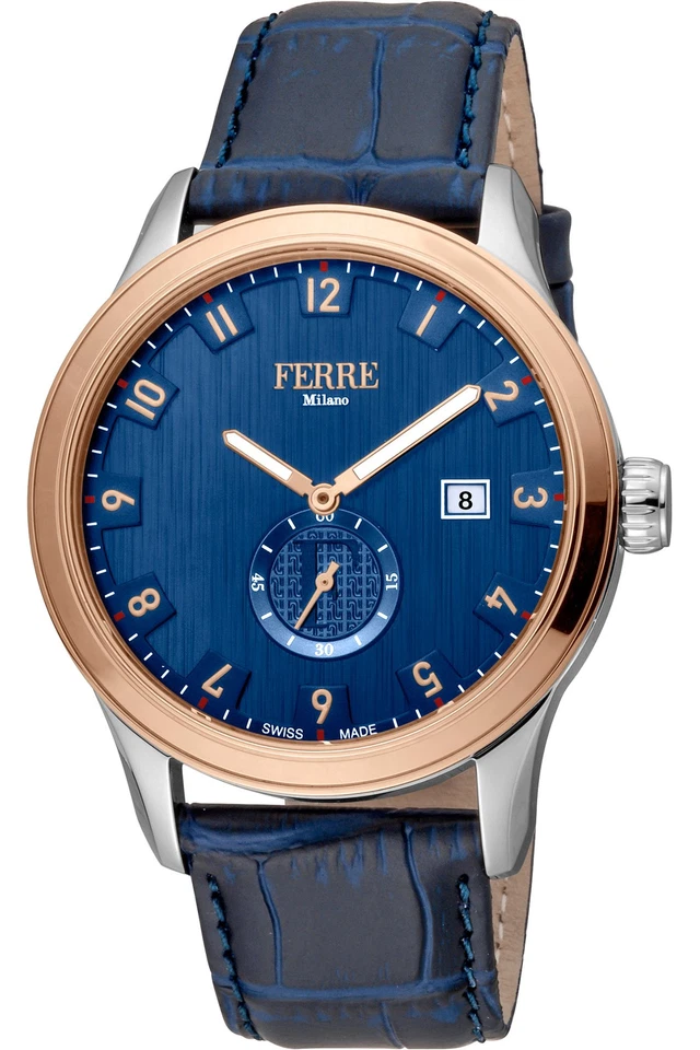 Mans Wristwatch FERRE' MILANO FM1G155L0041 Leather Blue IJP - Image 1 of 1
