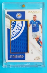 2021 Immaculate Leicester City Jamie Vardy standard Logo Patch 6/10 - Picture 1 of 2