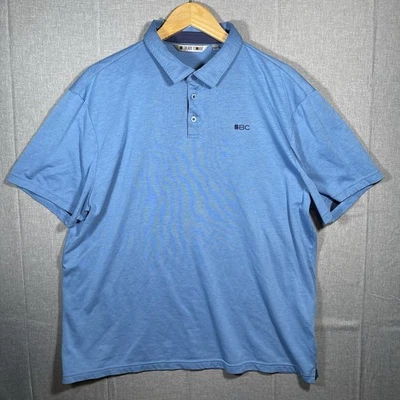 Camisa Polo Trébol Negra 2XL Azul Hombres Informal Ligera Transpirable Golf PGA Foto 1 de 4