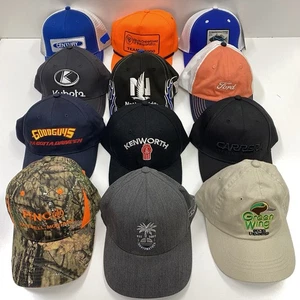 Lot of 12 Baseball Caps Travis Mathew Carrera Kenworth Kubota Ford Camo Penco - Picture 1 of 7