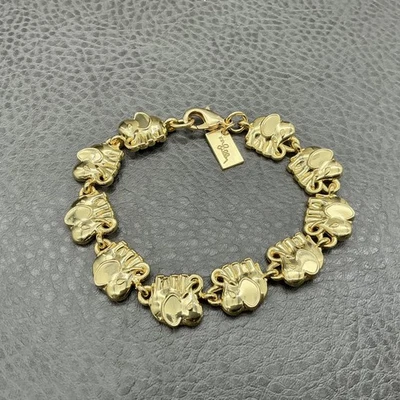 Lily Pulitzer Elephant Link Bracelet Womens Gold Tone Charm Lobster Clasp 7.5" - Image 1 of 4
