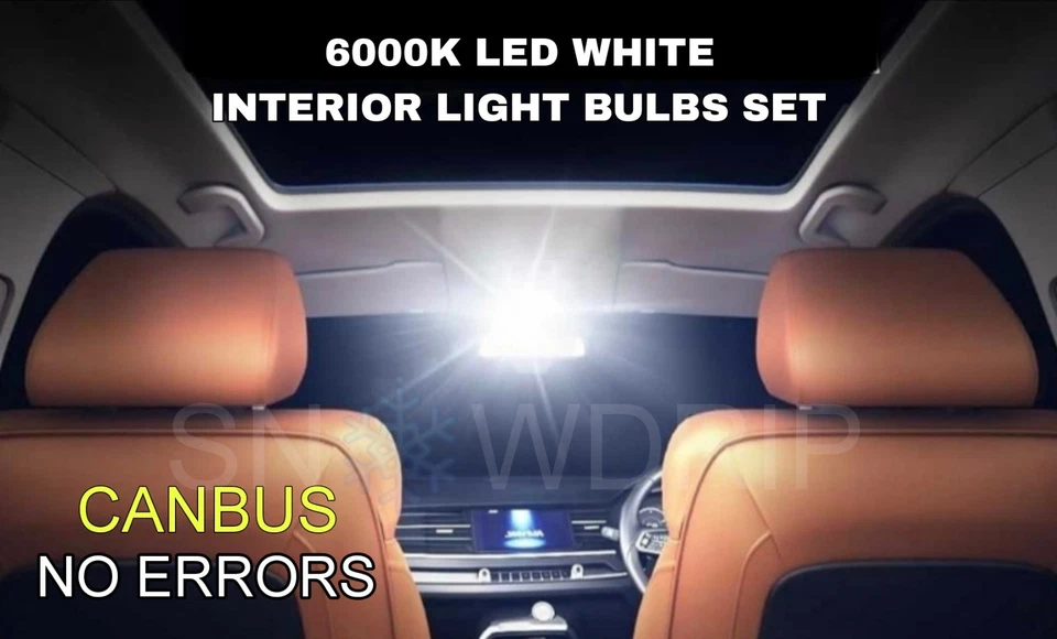 For SEAT LEON MK3 5F 2012-18 CANBUS LED XENON WHITE INTERIOR LIGHTS BULBS KIT - Image 1 of 1