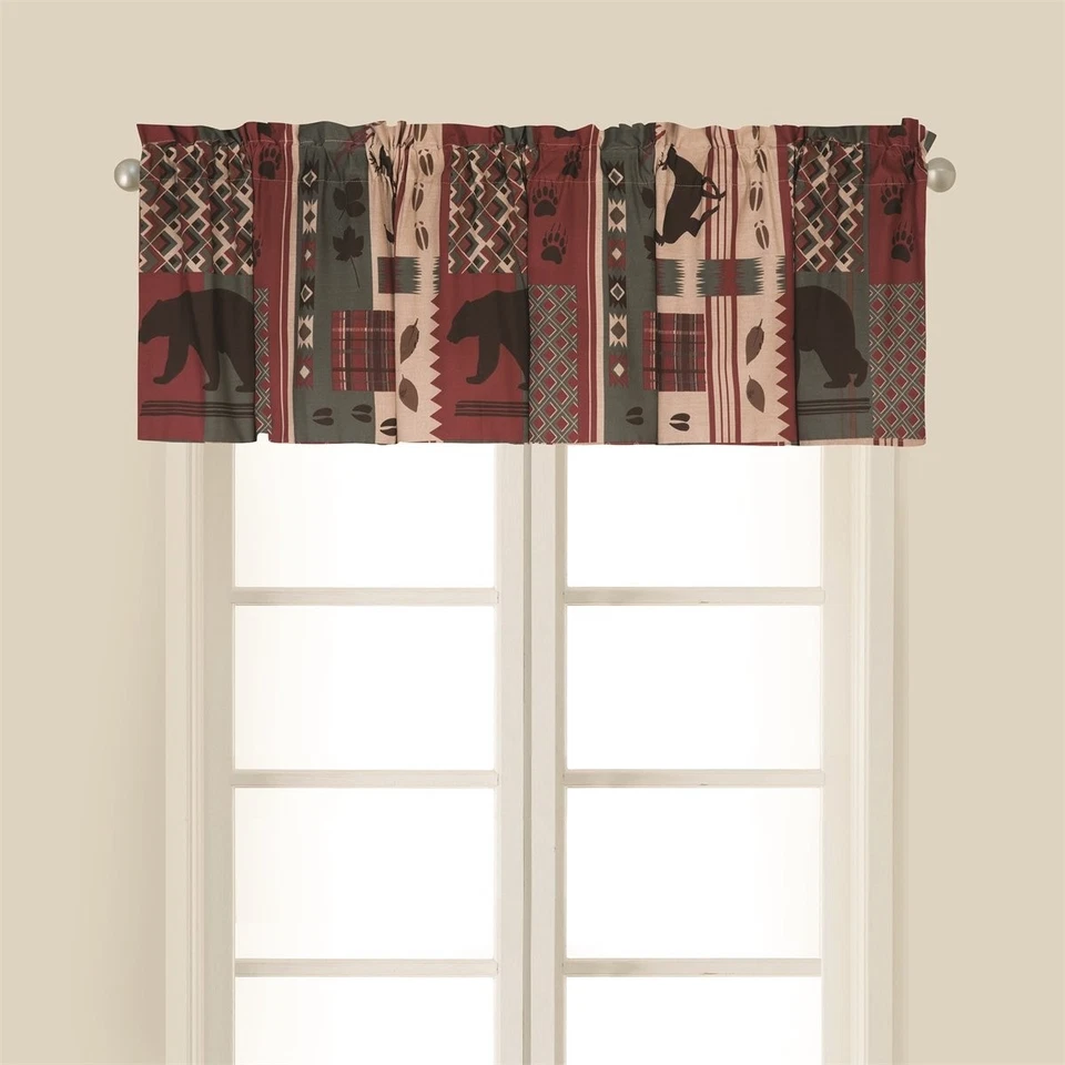 Forest Lodge Window Valance 72x15.5 Cabin Bedroom Window Decor - Image 1 of 1