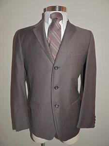 VINTAGE MENS SEARS WARRANTY 1 BROWN WOOL BLEND SPORT COAT 40S - Picture 1 of 8