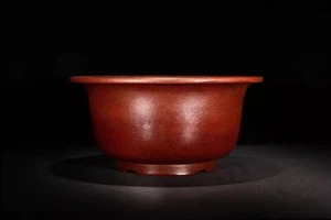 11,6 Zoll chinesischer klassischer Yixing Zisha natürlicher Ton Pflanzgefäß, handgefertigter Bonsai für Zuhause - Bild 1 von 6