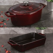 Berlinger Haus Cast Iron Casserole Dish Non-Stick Enamel Coating Oven Induction