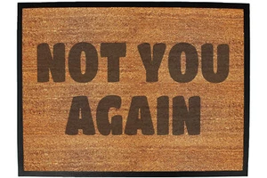 Funny Doormat Novelty Door Mat Christmas Home Office - not you again Gift Gifts - Picture 1 of 5
