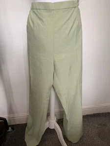 Green CLASSIC SMART EVENING/Casual Trousers By Afibel Size Uk 18 Nwot - Picture 1 of 6