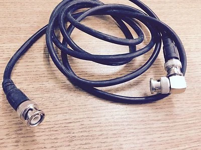BNC Male to BNC Right Angle Male (RG59) 75 Ohm Coaxial Cable Assembly  - Image 1 of 3