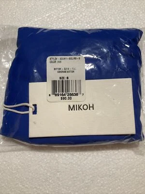 MIKOH ZUMA полный вырез бикини плавать низы Iris синий маленький новый $90 - Изображение 1 из 4