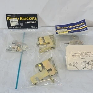 5- Newell Roller Shade in Window Frame Mount Steel Bracket Sheer Curtain Rod Kit - Picture 1 of 9