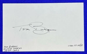 Tom Burgess '54 Cardinals '62 LA Angels Signed Autographed index card (d.2008) - Picture 1 of 4