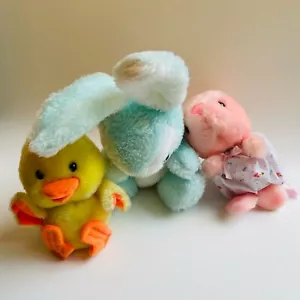 Vintage Hase Plüsch Brumbles Russ 6 Zoll Daphne Ente 6 Zoll Ostern Haustier Hase 11 Zoll - Bild 1 von 8