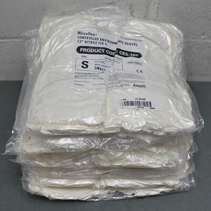(1000) Ansell Microflex 12" Cleanroom Gloves CE5-755-S, Size S / 7 Nitrile ISO 5 - Picture 1 of 6