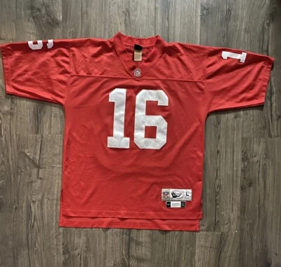 Camiseta deportiva para hombre talla L Joe Montana San Fran Francisco SF 49ers Niners Reebok Throwbacks Foto 1 de 4