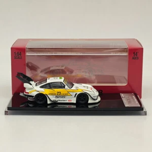 SW 1/64 RWB 993 Rauh-Welt Modified Yellow #23 Tall Wing Diecast Model Car - Picture 1 of 8