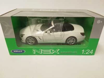 Welly Mercedes Benz 500 SL SL500 open white 2012 1/24 24041CW - Immagine 1 di 2