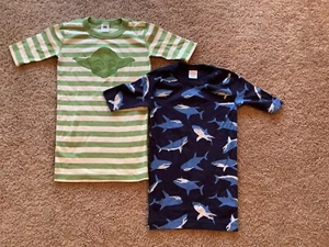 hanna andersson Boys Organic Cotton Pajama Top Lot Yoder Star Wars Sharks 14 160 - Picture 1 of 4