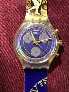 Wristwatch SWATCH Chrono LONDON 1948 (SCZ102)-NEW/NOS-Olympic Special UK - Picture 1 of 6
