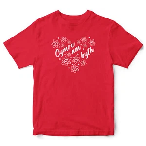 Cymru Am Byth Daffodil Kids T Shirt shirt Wales St Davids Day dewi sant saint... - Picture 1 of 10