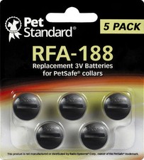 PetSafe Compatible RFA-188 Replacement Battery 5 pack