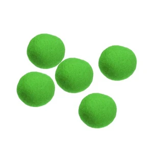 Laine Feutre Billes Perles Laine Feutrage Tissu 3cm 30mm Vert Paquet de 5 - Imagen 1 de 5