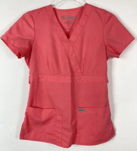 Grey's Anatomy Scrub Top Size XS Melon Nursing Medical Uniform - Picture 1 of 6