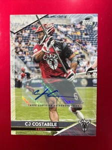 2022 Topps PLL Premier Lacrosse League C.J. COSTABILE Autograph, Chaos 👀🥍🔥 - Picture 1 of 2