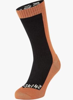 Sealskinz Waterproof Socks Starston Cold Weather Mid Length Orange Unisex Size M - Image 1 of 4