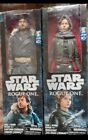 Star Wars Rogue One Captain Cassian Andor  -  12 inch &amp;  Jyn Erso Sgt In Boxes