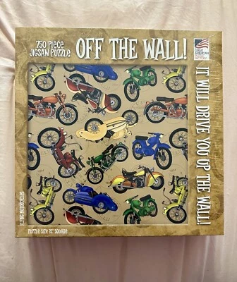 New Flying Motorcycle 750 Pieces Jigsaw Puzzle Vintage Retro Bikes #620 -Sealed - Image 1 of 4