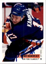 Yan Kaminsky Signed Autographed 94/95 Topps Premier card New York Islanders